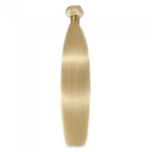 #613 Blonde straight 100% human hair bundles double-weft silky smooth 12-30 in lengths