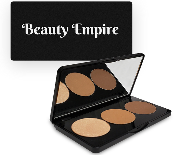 Blush Palette Contour Medium 3-shade trio compact showing blush mid and contour shades cruelty-free label