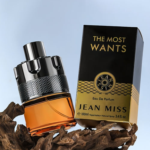 Jean Miss Parfum sleek bottle with silver cap labeled pheromone-infused long-lasting men's fragrance