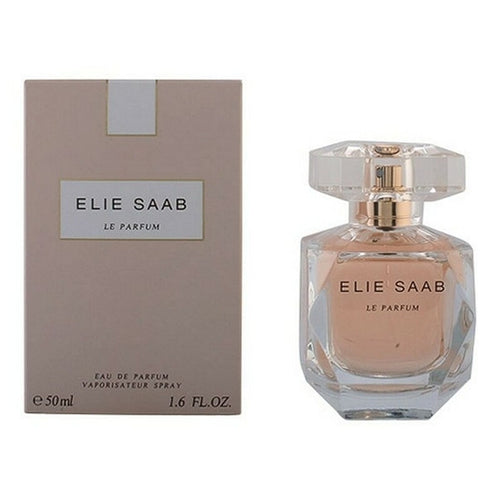 Elie Saab Le Parfum EDP perfume bottle with branded label and amber-hued fragrance liquid