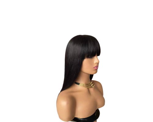 Straight Remy Wig With Bangs