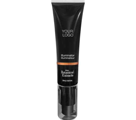 Gold Illuminator compact with warm gold shimmer for cheeks labeled cruelty-free made in Toronto