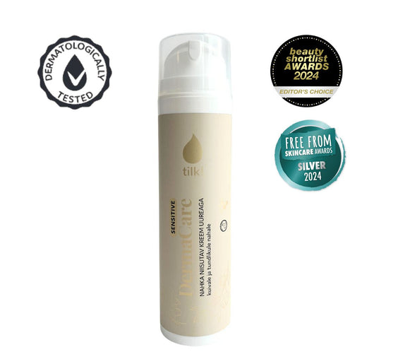 DermaCare Sensitive 200ml jar urea moisturising cream for very dry sensitive skin fragrance-free made in Estonia