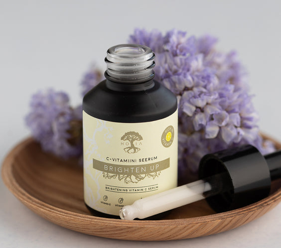 Brightening Vitamin C Serum 30ml bottle labeled Beauty Empire with listed active ingredients