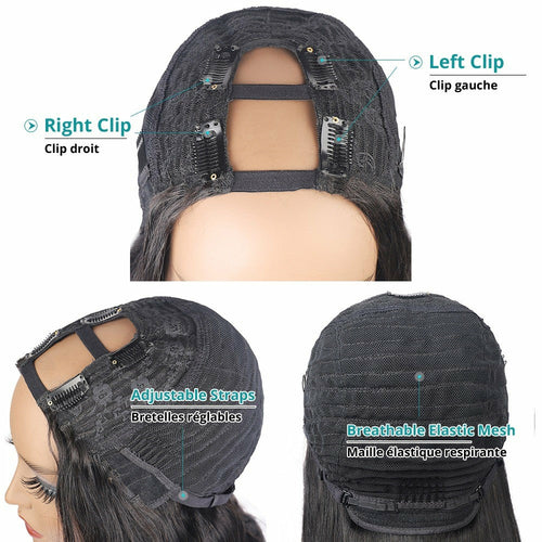 U-Part Jerry Curl Remy Wig