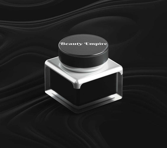 Black Pearl Anti-Aging Eye Cream 15ml jar labeled peptides CoQ10 resveratrol hyaluronic acid Made in Canada