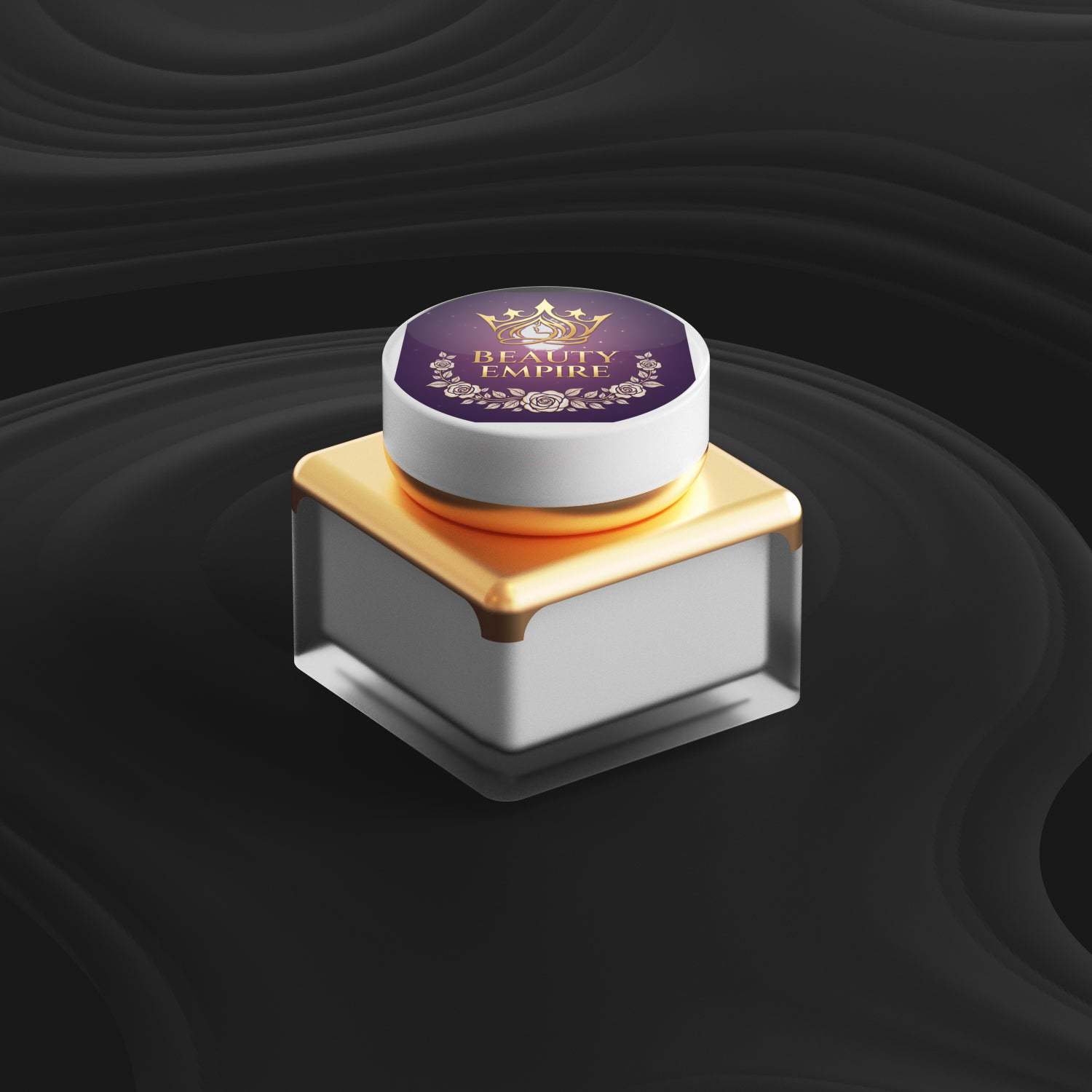 Rose Gold Eye Cream 15ml jar with gold-accent label anti-aging peptides CoQ10 hyaluronic acid