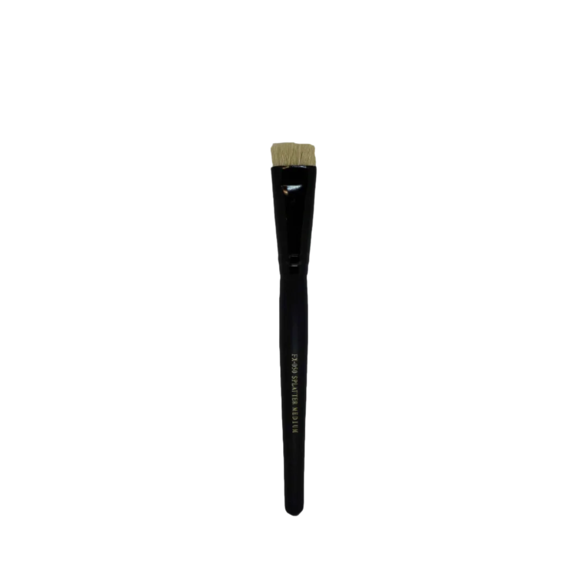 FX050 Medium Splatter Brush with medium bristle head and balanced handle labeled FX050 cruelty-free