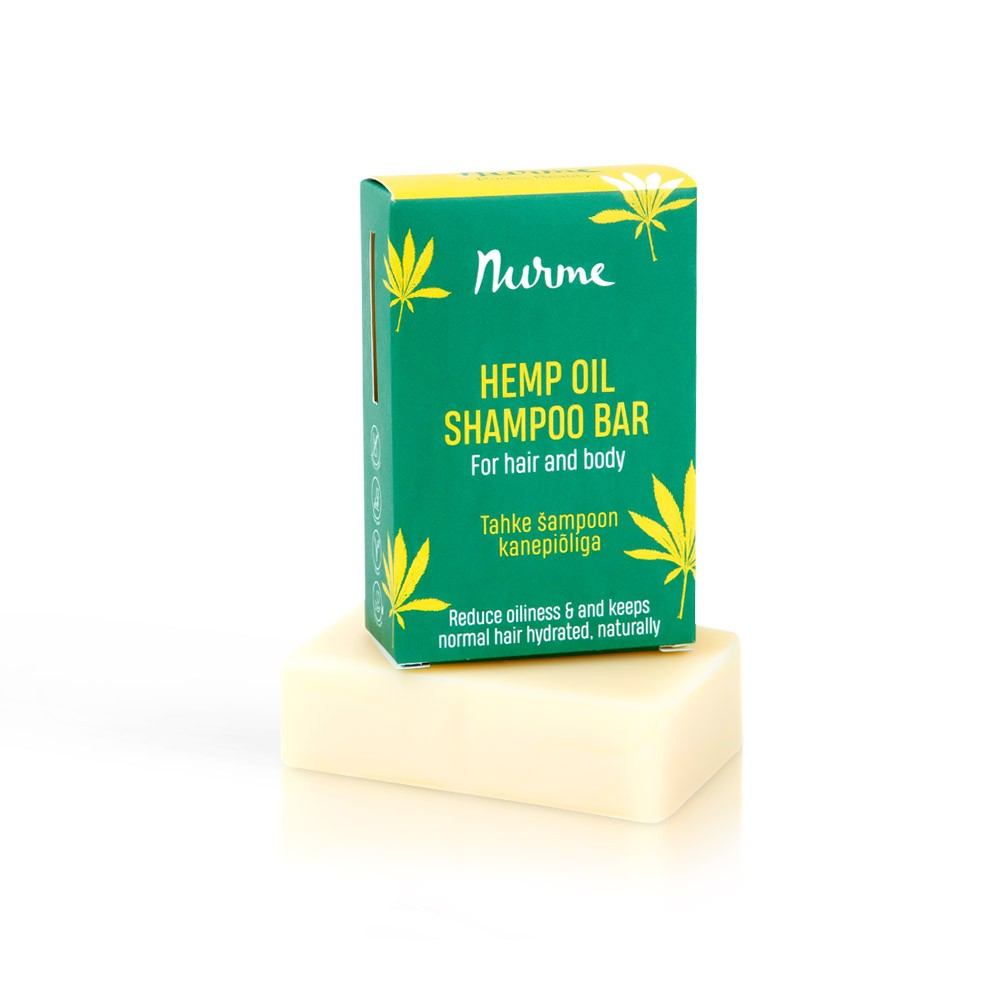 Hemp Oil Shampoo Bar 100g solid bar labeled Hemp Oil for normal to oily hair with tea tree eucalyptus rosemary
