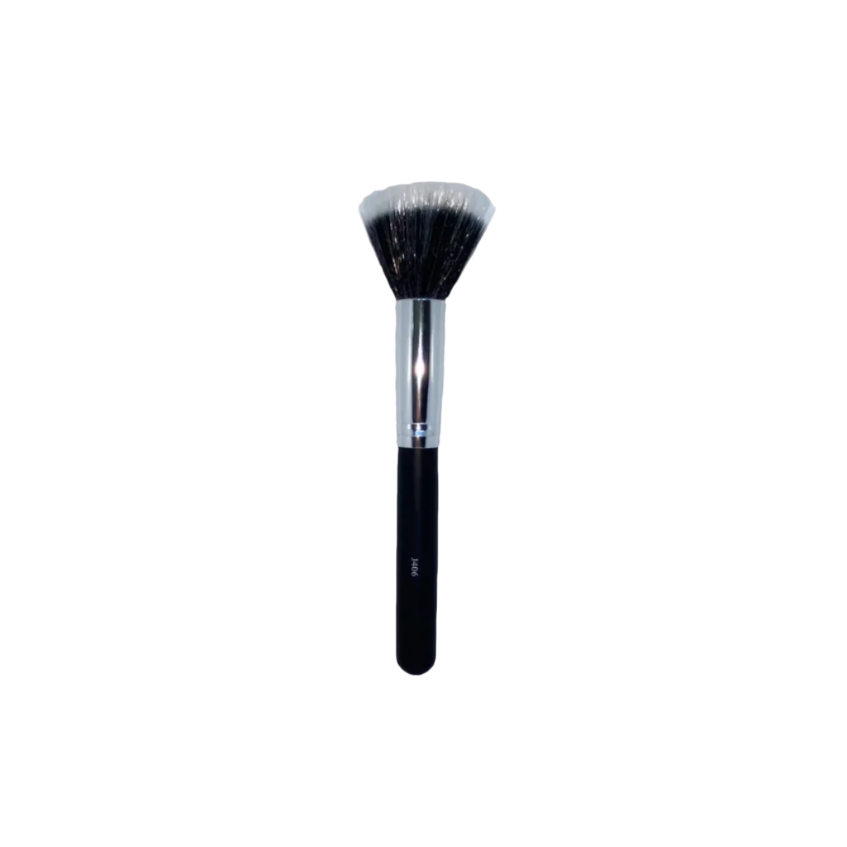 J406 Large Duo Fiber Face Brush with large rounded duo-fiber bristles and ergonomic handle for foundation blending cruelty-free