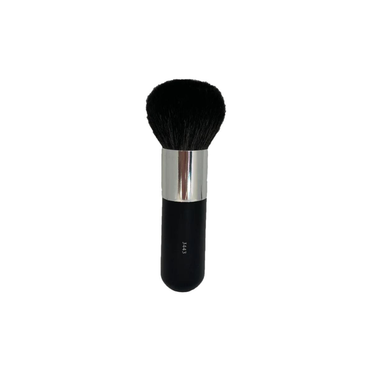 J443 Pro Kabuki brush with handle dense rounded cruelty-free bristles ergonomic grip for powder application