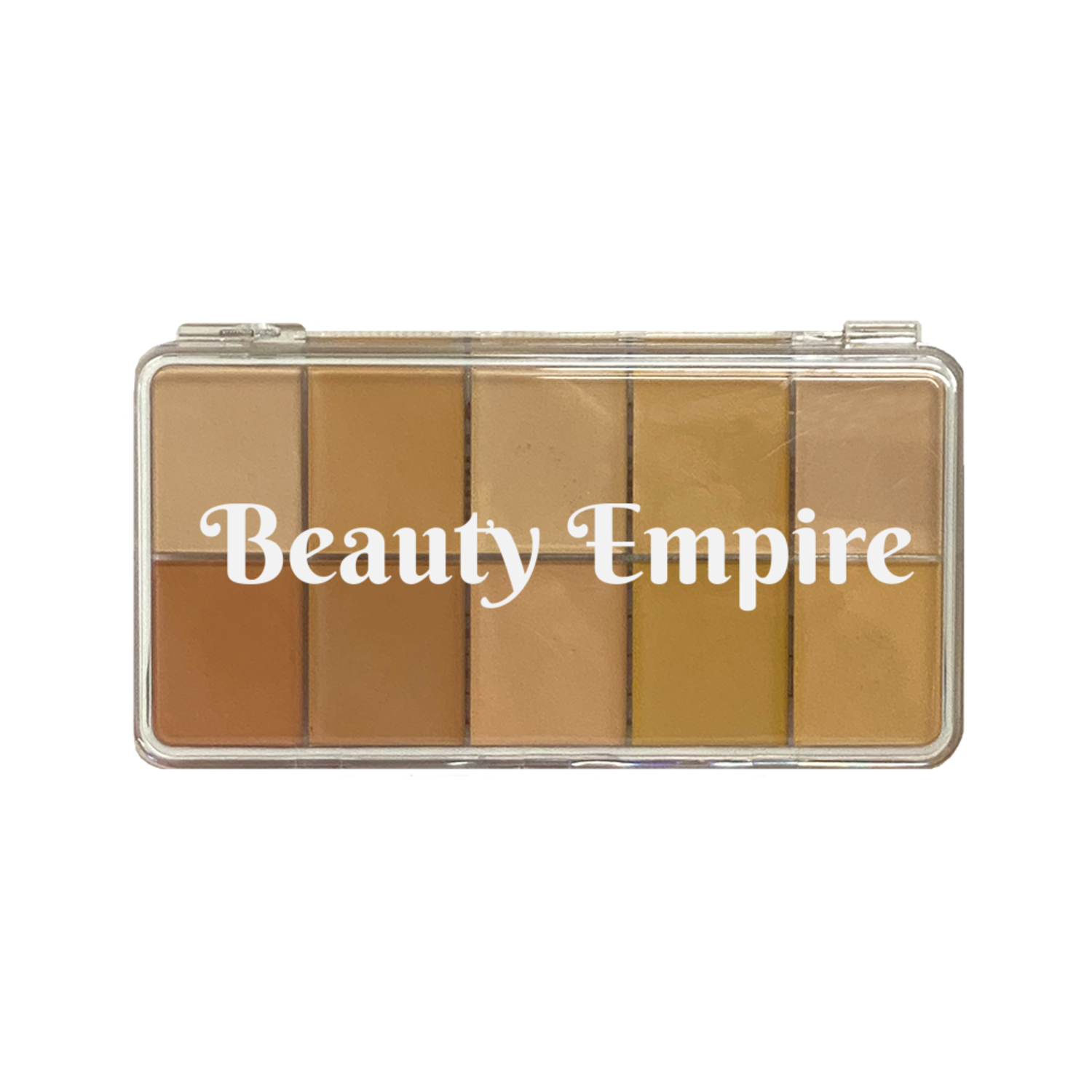 HD Cream Foundation Light Palette large 10-shade cream-to-powder matte oil-free compact