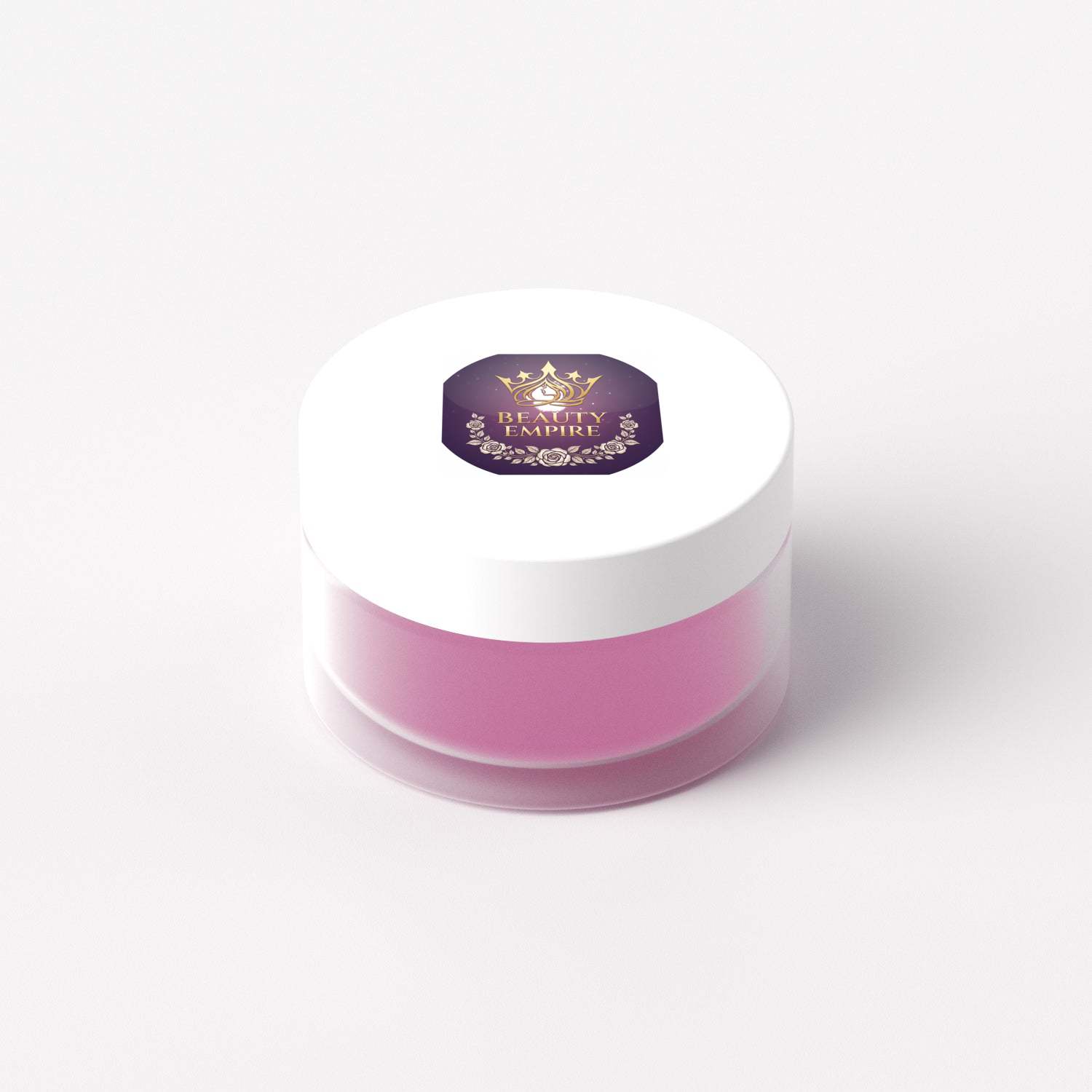 Strawberry Lip Conditioner 15mL jar creamy balm with strawberry flavor label Made in Canada