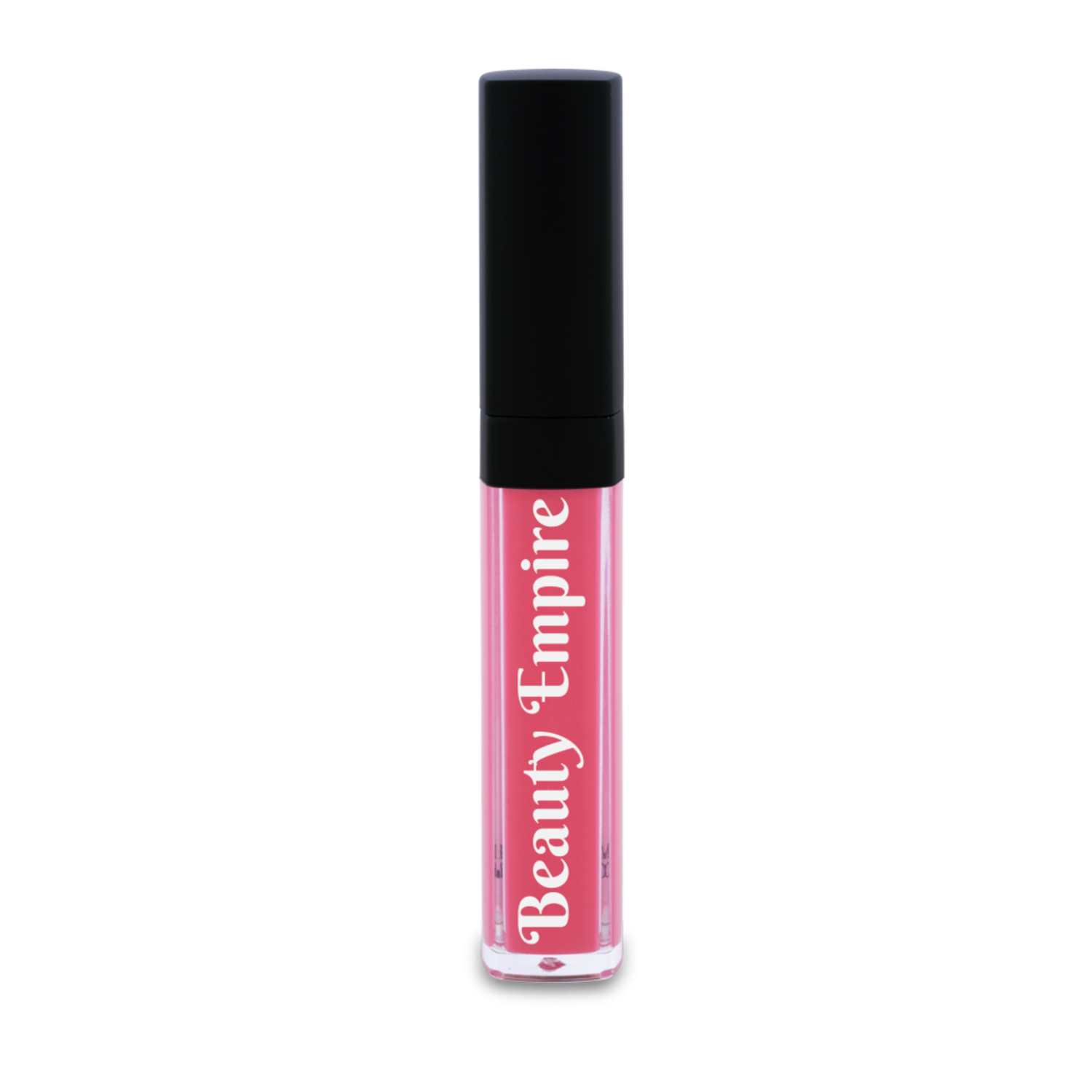Shocking Pink liquid lipstick tube with doe-foot applicator and vivid matte pink swatch Made in Canada label
