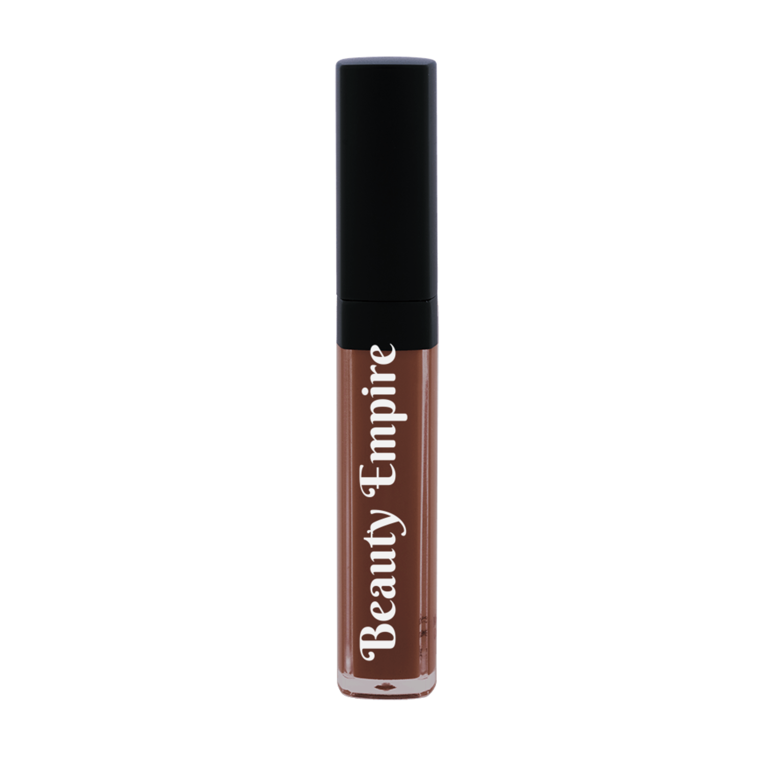 Malibu Rum lipgloss tube with doe-foot applicator creamy liquid-to-stain finish labeled Vitamin E and botanical oils