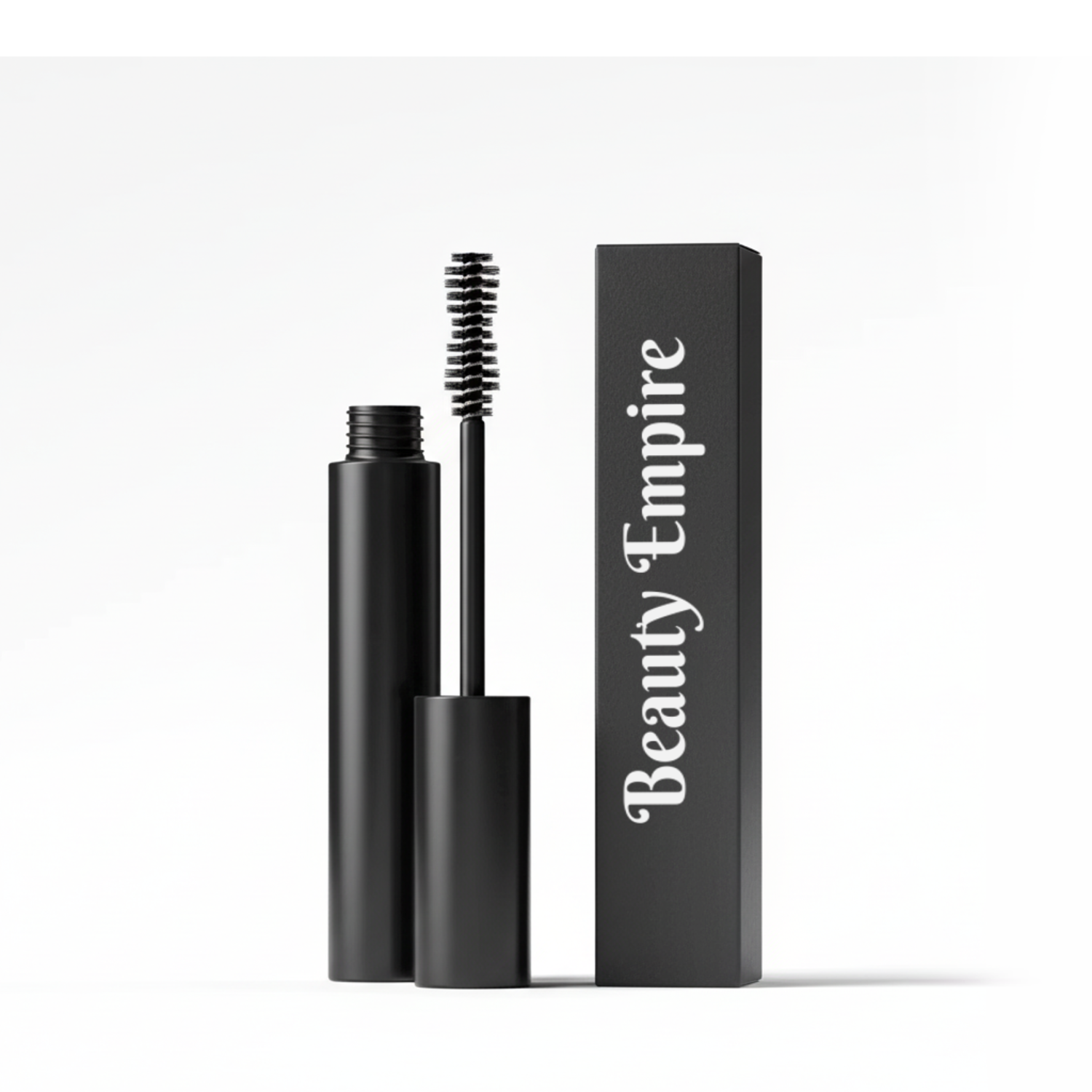 Mascara Black tube and wand with curved brush showing glossy clump-free black formula cruelty-free GMP Toronto