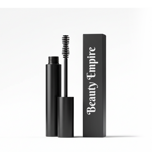 Mascara Black tube and wand with curved brush showing glossy clump-free black formula cruelty-free GMP Toronto