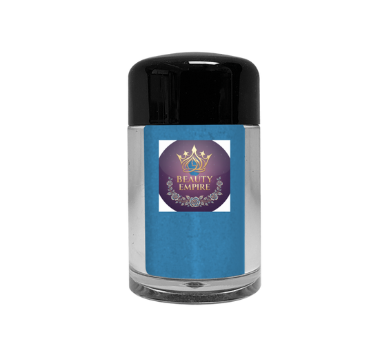 Glitter MD7 Mineral Dust Blue 100% pure mica shimmer powder for eyes made in Canada