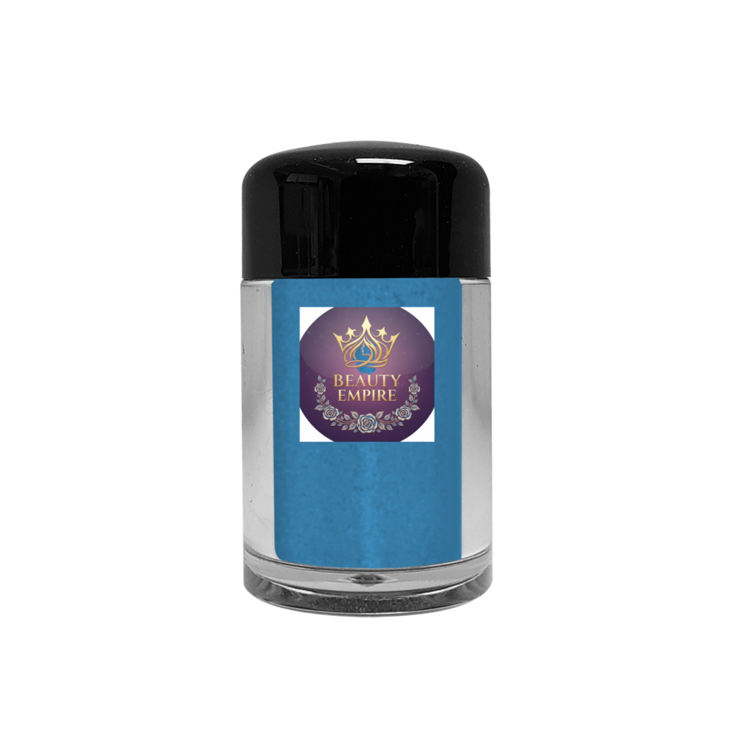 Glitter MD7 Mineral Dust Blue 100% pure mica shimmer powder for eyes made in Canada