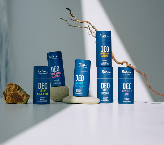 Natural Deodorant Mandarin & Orange 80g cardboard tube label citrus oils aluminium-free baking soda