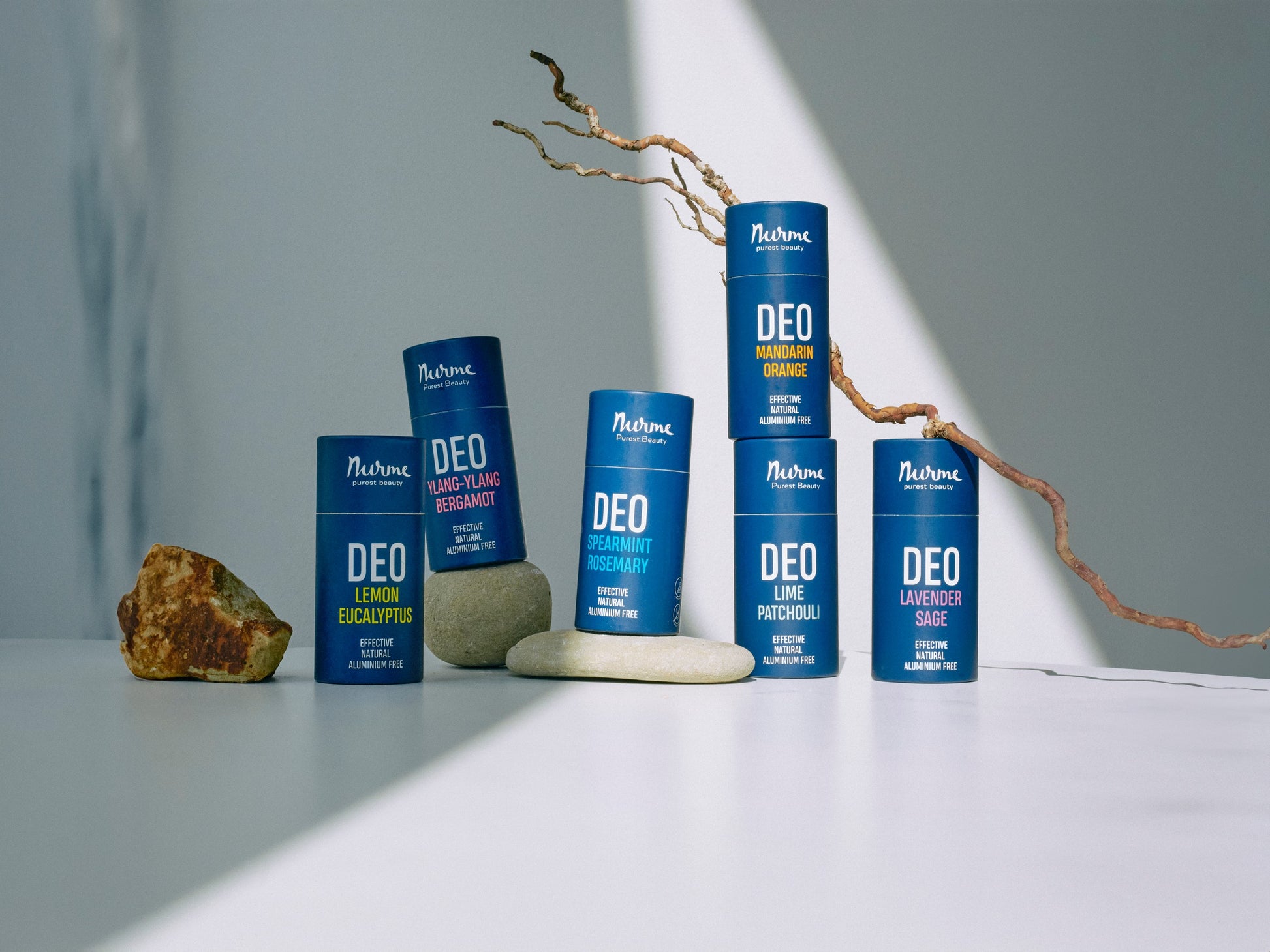 Natural Deodorant Mandarin & Orange 80g cardboard tube label citrus oils aluminium-free baking soda