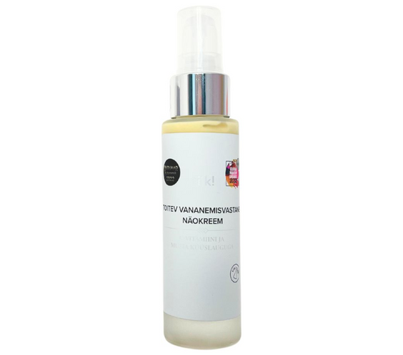 Nourishing Anti-Ageing Face Cream 50 ml jar with Vitamin C fermented Estonian black garlic and sea buckthorn