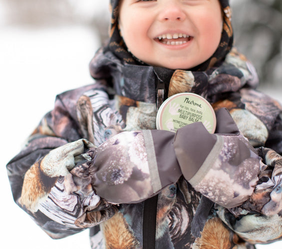 Multipurpose Baby Balm 50ml jar labeled organic shea butter fragrance-free Made in Estonia